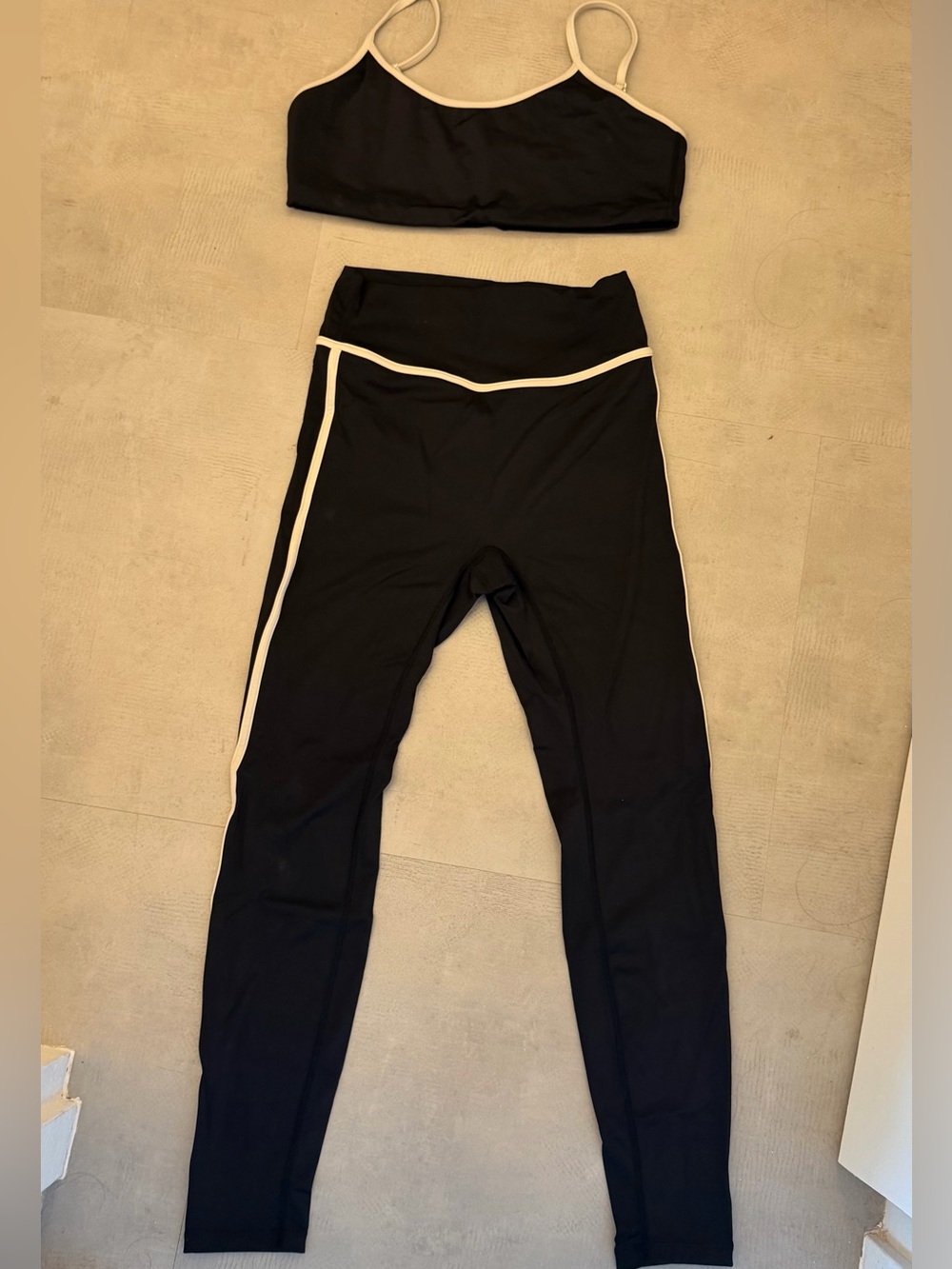 Matching black set with Cream Trim